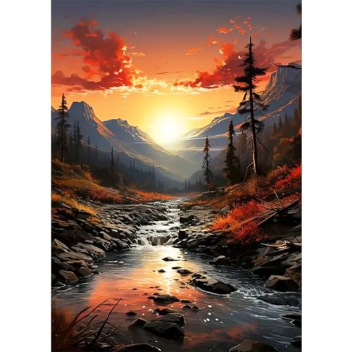 DPIDEA Diamond Painting Landschaft, Diamant Painting Bilder Sonnenuntergang 5D Diamond Painting für Erwachsene, Diamant Malerei Set Runde Steine für Zuhause Dekor 30x40 cm DPIDEA Diamond Painting Landschaft, Diamant Painting Bilder Sonnenuntergang 5D Diamond Painting für Erwachsene, Diamant Malerei Set Runde Steine für Zuhause Dekor 30x40 cm von DPIDEA