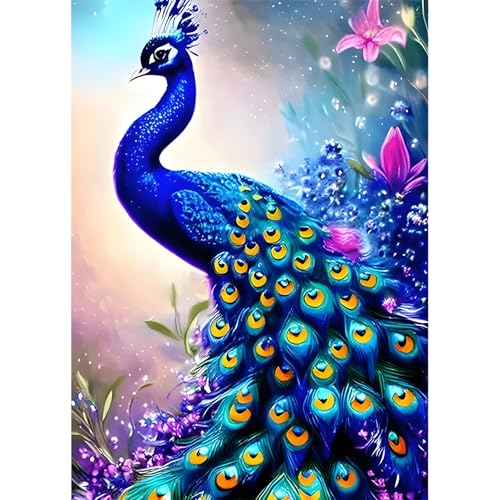 DPIDEA Pfau Diamant Painting Bilder für Erwachsene Anfänger, 5D Diamond Painting Pfau DIY Diamond Painting Bilder, Diamant Malerei Runde Steine für Zuhause Dekor 30x40 cm DPIDEA Pfau Diamant Painting Bilder für Erwachsene Anfänger, 5D Diamond Painting Pfau DIY Diamond Painting Bilder, Diamant Malerei Runde Steine für Zuhause Dekor 30x40 cm von DPIDEA