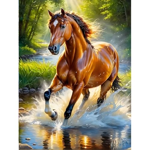 DPIDEA Pferd Diamond Painting, 5D Diamant Painting Bilder für Erwachsene DIY Diamant Painting Pferd Diamant Malerei Stickerei Kreuzstich für Zuhause Dekor 30x40 cm DPIDEA Pferd Diamond Painting, 5D Diamant Painting Bilder für Erwachsene DIY Diamant Painting Pferd Diamant Malerei Stickerei Kreuzstich für Zuhause Dekor 30x40 cm von DPIDEA