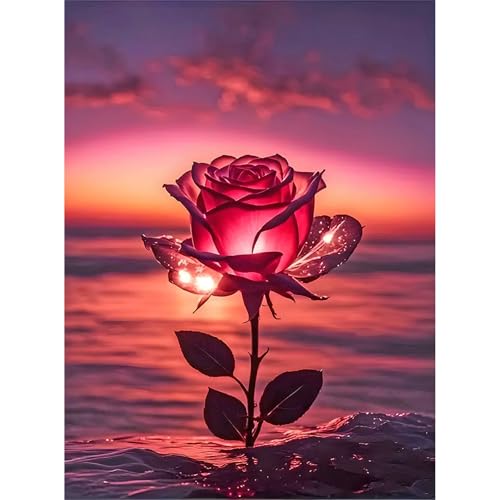 DPIDEA Rose Diamant Painting Bilder für Erwachsene Kinder, 5D Blumen Diamond Painting, DIY Diamant Malerei Rose Diamond Painting Bilder Blumen, Runde Steine für Zuhause Dekor 30x40 cm DPIDEA Rose Diamant Painting Bilder für Erwachsene Kinder, 5D Blumen Diamond Painting, DIY Diamant Malerei Rose Diamond Painting Bilder Blumen, Runde Steine für Zuhause Dekor 30x40 cm von DPIDEA
