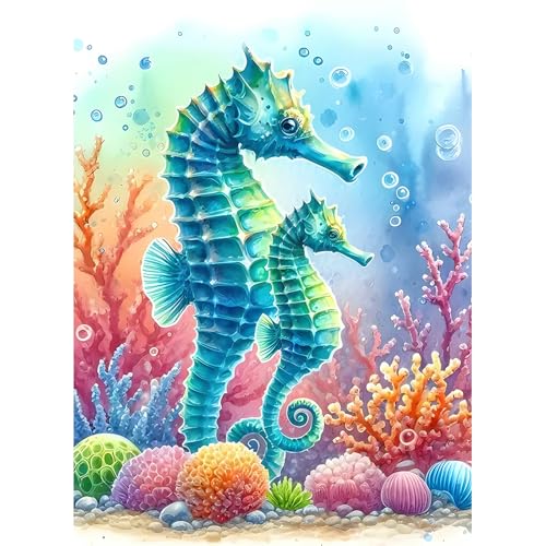 DPIDEA Seepferdchen Diamant Painting Bilder für Erwachsene Kinder, 5D Seepferdchen Diamond Painting, DIY Diamant Malerei Seepferdchen Diamond Painting Bilder Runde Steine für Zuhause Dekor 30x40 cm DPIDEA Seepferdchen Diamant Painting Bilder für Erwachsene Kinder, 5D Seepferdchen Diamond Painting, DIY Diamant Malerei Seepferdchen Diamond Painting Bilder Runde Steine für Zuhause Dekor 30x40 cm von DPIDEA