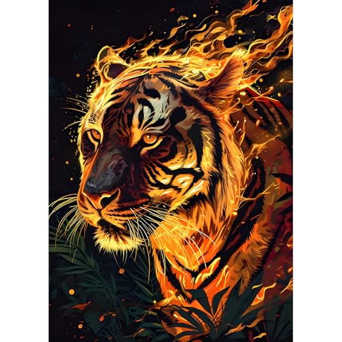 DPIDEA Tiger Diamant Painting Bilder, 5D Tiger Diamond Painting für Erwachsene DIY Diamond Painting Bilder Tiger Diamant Malerei Runde Steine für Zuhause Dekor 30x40 cm DPIDEA Tiger Diamant Painting Bilder, 5D Tiger Diamond Painting für Erwachsene DIY Diamond Painting Bilder Tiger Diamant Malerei Runde Steine für Zuhause Dekor 30x40 cm von DPIDEA