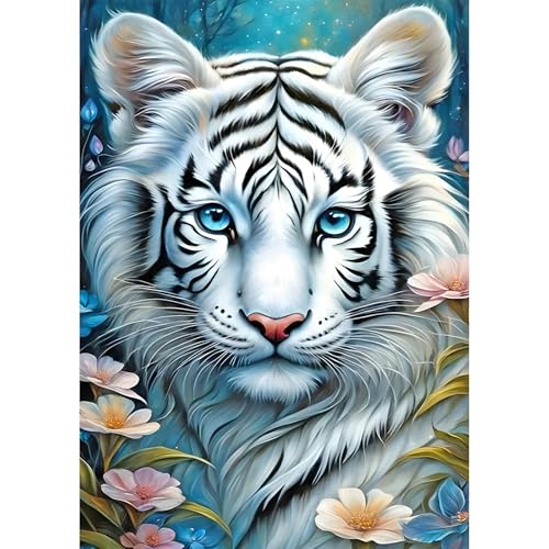 DPIDEA Tiger Diamant Painting Bilder für Erwachsene, Tiger Diamond Painting DIY 5D Diamond Painting Bilder, Runde Steine für Zuhause Dekor 30x40 cm DPIDEA Tiger Diamant Painting Bilder für Erwachsene, Tiger Diamond Painting DIY 5D Diamond Painting Bilder, Runde Steine für Zuhause Dekor 30x40 cm von DPIDEA