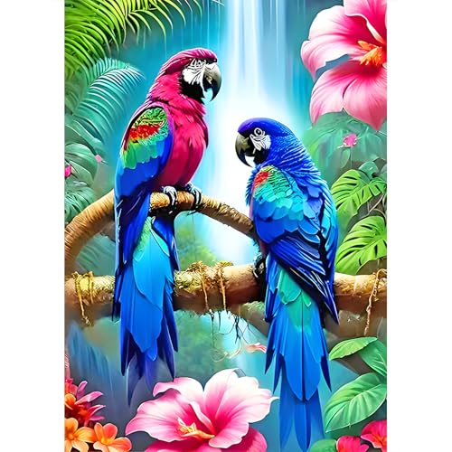 DPIDEA Vögel Diamant Painting Bilder für Erwachsene, Diamond Painting Papagei DIY 5D Diamant Malerei Kit Runde Steine Diamant Painting für Zuhause Dekor 30x40 cm DPIDEA Vögel Diamant Painting Bilder für Erwachsene, Diamond Painting Papagei DIY 5D Diamant Malerei Kit Runde Steine Diamant Painting für Zuhause Dekor 30x40 cm von DPIDEA