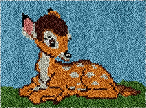 DPKHDS Bambi Knüpfkissen-Set, Für Anfänger, Diy Knüpfteppich-Set, Leinwand, Teppich, Stickerei, Geschenk, Überwurfkissen, 52 X 38 Cm DPKHDS Bambi Knüpfkissen-Set, Für Anfänger, Diy Knüpfteppich-Set, Leinwand, Teppich, Stickerei, Geschenk, Überwurfkissen, 52 X 38 Cm von DPKHDS