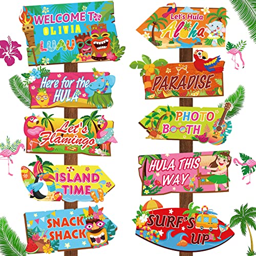 DPKOW 20pcs Aloha Hawaii Willkommen Schild für Tropische Hawaiian Party Dekorationen, Aloha Tiki Luau Party Willkommen Pfeile Zeichen für Sommer Hawaii Party Fotorequisiten Innen Außen Deko DPKOW 20pcs Aloha Hawaii Willkommen Schild für Tropische Hawaiian Party Dekorationen, Aloha Tiki Luau Party Willkommen Pfeile Zeichen für Sommer Hawaii Party Fotorequisiten Innen Außen Deko von DPKOW