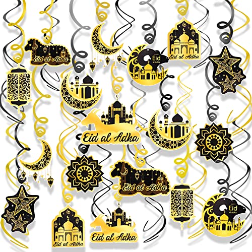 DPKOW 30 STK Eid al-Adha Deckenhänger Spiral für Eid al-Adha Dekorationen, Moschee Schaf Mond Stern Aufhängen Wirbel Deckendeko für Eid al Adha Hängedeko Luftschlangen DPKOW 30 STK Eid al-Adha Deckenhänger Spiral für Eid al-Adha Dekorationen, Moschee Schaf Mond Stern Aufhängen Wirbel Deckendeko für Eid al Adha Hängedeko Luftschlangen von DPKOW