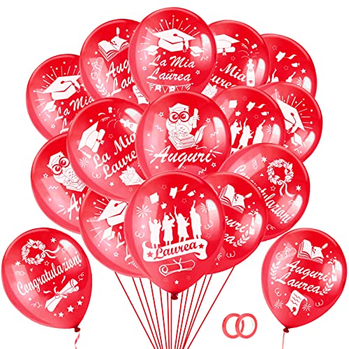 DPKOW 30pcs Laurea Palloncini, Rosso Congratulazioni Lattice Palloncino La Mia Laurea Palloncini Set per Feste Compleanno Decorazioni DPKOW 30pcs Laurea Palloncini, Rosso Congratulazioni Lattice Palloncino La Mia Laurea Palloncini Set per Feste Compleanno Decorazioni von DPKOW