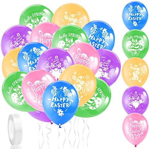 DPKOW 32pcs Frohe Ostern Luftballons Set für Party Dekorationen, Bunte Latexballons für Helium oder Luft, Osterei Zwerg Hasen Luftballons für Spiel Aktivitäten Dekoration DPKOW 32pcs Frohe Ostern Luftballons Set für Party Dekorationen, Bunte Latexballons für Helium oder Luft, Osterei Zwerg Hasen Luftballons für Spiel Aktivitäten Dekoration von DPKOW
