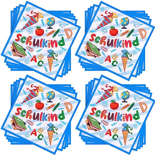 DPKOW 40 Stücke Schulkind Servietten Einschulung Schulanfang Servietten mit Zuckertüte ABC Schule Motiv für Schuleinführung Tischdeko Schulanfang Deko Einschulung Junge Mädchen, 33 * 33 cm DPKOW 40 Stücke Schulkind Servietten Einschulung Schulanfang Servietten mit Zuckertüte ABC Schule Motiv für Schuleinführung Tischdeko Schulanfang Deko Einschulung Junge Mädchen, 33 * 33 cm von DPKOW