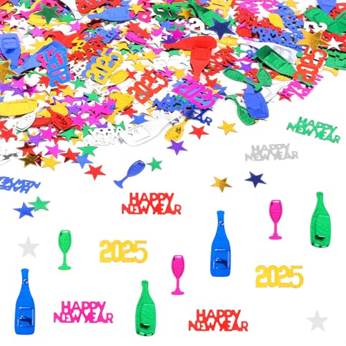 DPKOW Bunte Frohes Neues Jahr Konfetti Silvester Konfetti, Neujahr Party Tischdekorationen, Kunststoff Silvester DPKOW Party Tisch Konfetti Zubehör für Neujahr Party Favors DPKOW Bunte Frohes Neues Jahr Konfetti Silvester Konfetti, Neujahr Party Tischdekorationen, Kunststoff Silvester DPKOW Party Tisch Konfetti Zubehör für Neujahr Party Favors von DPKOW