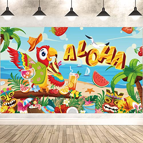 DPKOW Fabric Papagei Aloha Banner für Tropische Hawaiian Dekoration, Hintergrund Banner für Strand Pool Sommer Party Dekoration, Hawaii Tiki Luau Party Dekoration 185 * 110cm DPKOW Fabric Papagei Aloha Banner für Tropische Hawaiian Dekoration, Hintergrund Banner für Strand Pool Sommer Party Dekoration, Hawaii Tiki Luau Party Dekoration 185 * 110cm von DPKOW