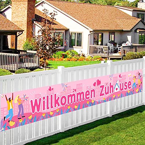 DPKOW Willkommen Zuhause Banner für Familie Party Deko für Baby Ehefrau Freund, Stoff Banner Welcome Home Girlande für Neues Zuhause Willkommen Deko für Wand Garten Tisch Familienfeiern, 270 * 35cm DPKOW Willkommen Zuhause Banner für Familie Party Deko für Baby Ehefrau Freund, Stoff Banner Welcome Home Girlande für Neues Zuhause Willkommen Deko für Wand Garten Tisch Familienfeiern, 270 * 35cm von DPKOW
