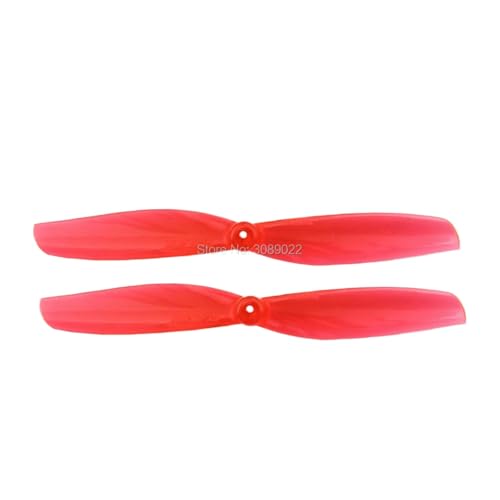 24 pcs 12pair 2 Zoll 2 Propeller mit 1 mm 1mm Loch Kompatibel mit RC -Drohnen -FPV -Rennsportkompatibel mit Zahnstocherrahmen(Red 65MMS 1mm) von DPLBAZHC
