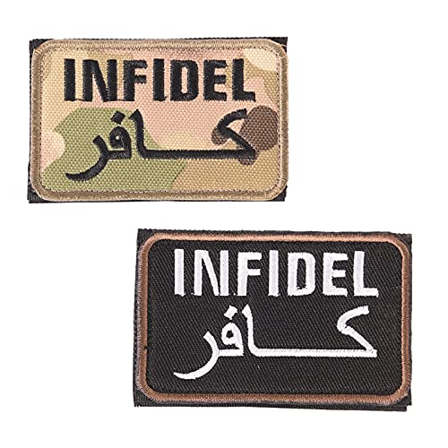 Militärische Patches Taktische Moral Emblem Stickerei Abzeichen Patches Dekorative Applikation für Rucksack Hut Weste (Infidel) von Advaieus