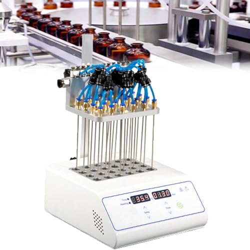 DPQYJPP 12/24-Loch-Laborprobenverdampfer, Trockenprobenkonzentratorgebläse, einstellbare Höhe, Zeit-/Temperatureinstellungen, maximaler Gasfluss 15 l/min, Stickstoffspülkonzentrator. 24Holes DPQYJPP 12/24-Loch-Laborprobenverdampfer, Trockenprobenkonzentratorgebläse, einstellbare Höhe, Zeit-/Temperatureinstellungen, maximaler Gasfluss 15 l/min, Stickstoffspülkonzentrator. 24Holes von DPQYJPP