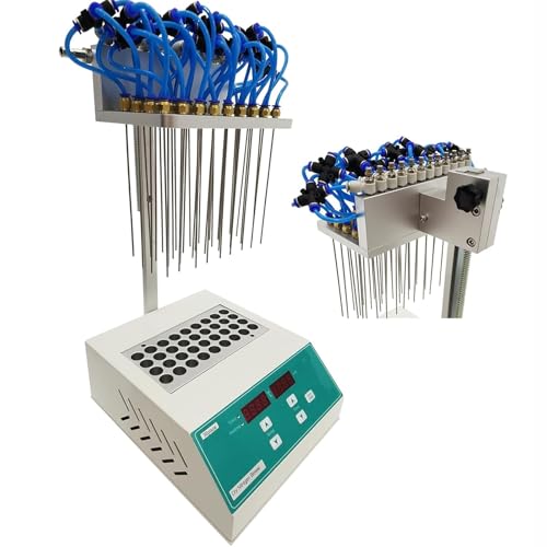 DPQYJPP Stickstoffprobenkonzentrator mit 12/24 Löchern, 400 W Trockenstickstoffblasmaschine, Laborprobenverdampfer, Raumtemperatur 5 °C – 150 °C, maximaler Gasdruck 0,05 MPa 24holes DPQYJPP Stickstoffprobenkonzentrator mit 12/24 Löchern, 400 W Trockenstickstoffblasmaschine, Laborprobenverdampfer, Raumtemperatur 5 °C – 150 °C, maximaler Gasdruck 0,05 MPa 24holes von DPQYJPP