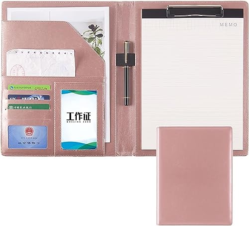 Business-Ordner-Organizer, Klemmbrett im A4-Format, Visitenkartenhalter aus Hartfaserplatte, Dokumentenhülle (blau)(Roze) von DPSQQ