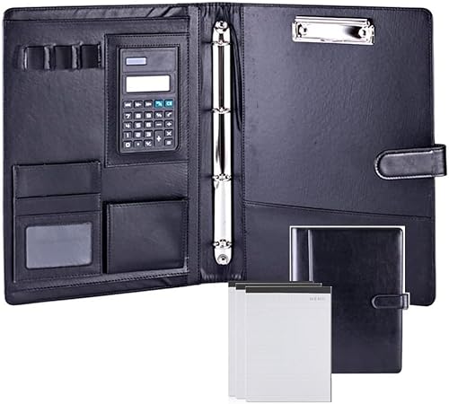 Business-Ordner-Organizer, Organizer, Business-Konferenz-Organizer, Notizblock-Ordner for Frauen und Männer (blau)(Svart) von DPSQQ