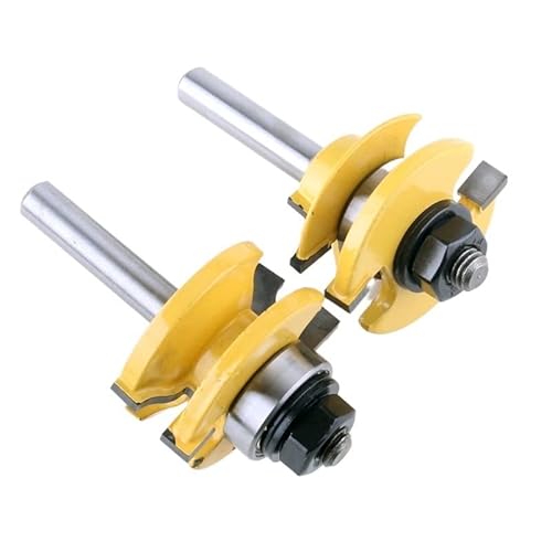 Hartmetallfräser* Fräser, Schneidwerkzeug, 2-Bit-Schienen- und Holm-Fräser-Set – Türmesser mit 20,3 cm Schaft, 25,4 mm Höhe, Holzbearbeitungsschneider, Zapfenschneider for Holzbearbeitungswerkzeuge Hartmetallfräser* Fräser, Schneidwerkzeug, 2-Bit-Schienen- und Holm-Fräser-Set – Türmesser mit 20,3 cm Schaft, 25,4 mm Höhe, Holzbearbeitungsschneider, Zapfenschneider for Holzbearbeitungswerkzeuge von DPSQQ