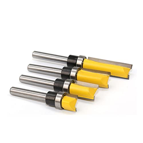 Hartmetallfräser* Fräser, Schneidwerkzeug, 4-teilig, 1/4-Zoll-Schaft, bündiges Schnittmuster, Fräser-Set, Holzbearbeitungsschneider, Graviermaschine, Trimm-Holzschneider-Werkzeug Hartmetallfräser* Fräser, Schneidwerkzeug, 4-teilig, 1/4-Zoll-Schaft, bündiges Schnittmuster, Fräser-Set, Holzbearbeitungsschneider, Graviermaschine, Trimm-Holzschneider-Werkzeug von DPSQQ