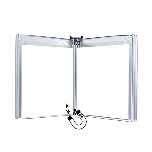 Tragbare Präsentationsmappe, magnetischer Dokumentenhalter A4, Wandvitrine, Aktenhalter (Blau) (Elternteil, Blau)(13x9x2.3in Wit,Wit) von DPSQQ