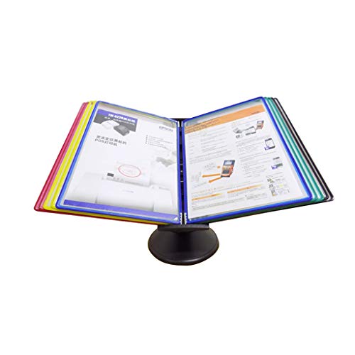 Tragbarer Präsentationsordner, Klappordnerhalter, Präsentationsständer for den Schreibtisch oder die Wandmontage mit einstellbarer Neigung (C) (D,D)(Onecolor,Onecolor) von DPSQQ