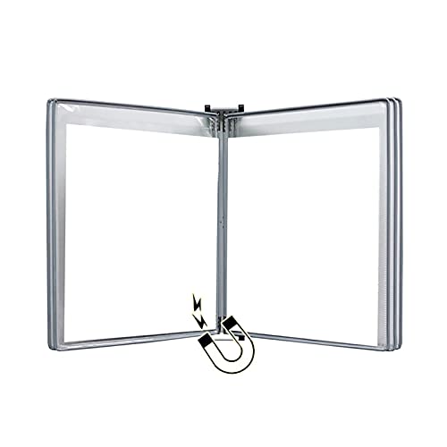Tragbarer Präsentationsordner, an der Wand montierter Aktenhalter, A4 [8,26 Zoll × 11,69 Zoll], 10 Taschen, an einem Metallgerät befestigt (rot) (Elternteil, weiß)(10 Pockets Gris,Gris) von DPSQQ