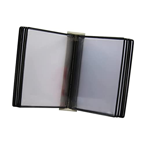 Tragbarer Präsentationsordner mit 10 doppelseitigen Tafeln, mehrfarbiger Flipbook-Poster-Referenz-Organizer (schwarz) (schwarz, schwarz)(Black,Black) von DPSQQ
