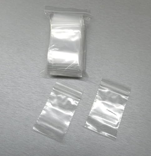 100 Stück kleine, transparente Reißverschlussbeutel aus Kunststoff, wiederverschließbar, für Schmuck, Geschenkkarten, Süßigkeiten, 5 x 7 cm, Lebensmittelaufbewahrung (Küche, Haushalt und Wohnen) von DPWOUM