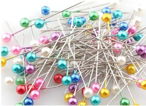 Bunte runde Nähnadeln für Hochzeit, Anstecknadeln, Floristen, Nähnadeln mit Box, Zubehör, Werkzeuge, langlebig und robust, 200 Stück Bunte runde Nähnadeln für Hochzeit, Anstecknadeln, Floristen, Nähnadeln mit Box, Zubehör, Werkzeuge, langlebig und robust, 200 Stück von DPWOUM