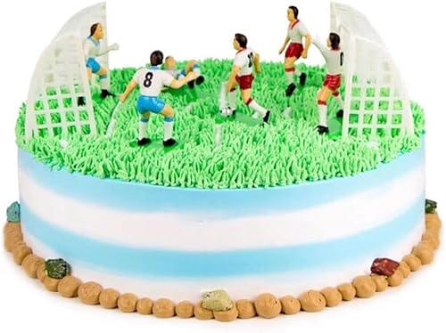 Fußball-/Fußball-Topper für Kuchen und Cupcakes, Set mit 9 attraktiven verarbeiteten Kuchendekorationen für Sportthemen, Babypartys, Party-Zubehör, Kuchen- und Cupcake-Topper von DPWOUM