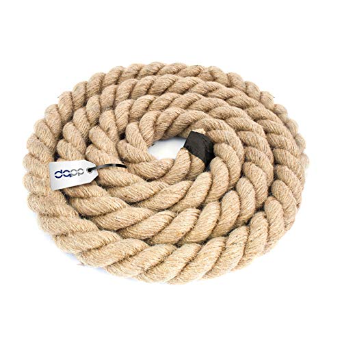 DQ-PP JUTESEIL | 20m | 40mm stark | Kordel Natur Braun Naturfasern | Jutekordel| Deko Seil | Dekokordel | DIY Dekoration | Makramee | Garten Jute Tau Seil Tauwerk Tauziehen Handlauf von DQ-PP