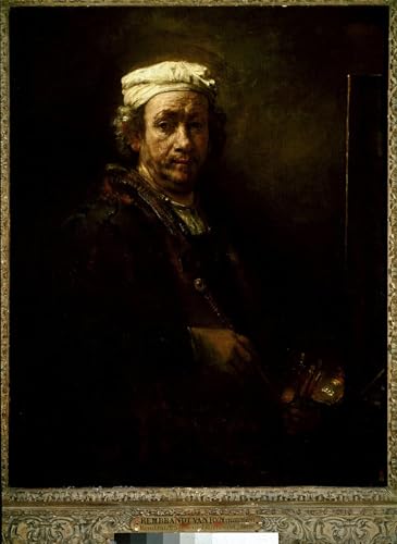 DQCJIYIGL Berühmte Gemälde HD Leinwanddruck Graffti Kunst Poster Selbstporträt an der Staffelei. von Rembrandt Van Rijn Kunst Porträt für Schlafzimmer Home Decor 60x90cm DQCJIYIGL Berühmte Gemälde HD Leinwanddruck Graffti Kunst Poster Selbstporträt an der Staffelei. von Rembrandt Van Rijn Kunst Porträt für Schlafzimmer Home Decor 60x90cm von DQCJIYIGL
