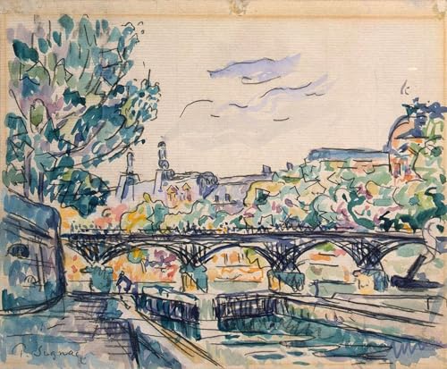 DQCJIYIGL Leinwand Plakat Abstrakter Druck Ufer der Seine in der Nähe der Pont Des Arts mit Blick auf den Louvre Feder und Tinte mit WC und Gouache auf Papier von Paul Signac für Heimtextilien 60x90cm DQCJIYIGL Leinwand Plakat Abstrakter Druck Ufer der Seine in der Nähe der Pont Des Arts mit Blick auf den Louvre Feder und Tinte mit WC und Gouache auf Papier von Paul Signac für Heimtextilien 60x90cm von DQCJIYIGL
