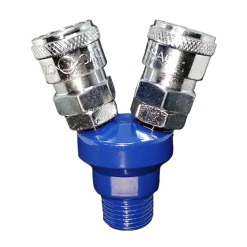 DQFOCPHHAA 2 Ways 1/2" BSP Male C Type Air Hose Quick Coupler Socket Connector Normal Non-Locking von DQFOCPHHAA