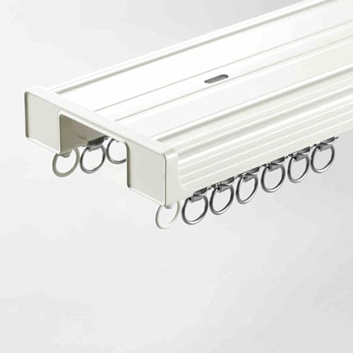 Hochleistungs-Doppelschienen-Gardinenschiene Mit Geräuscharmen Umlenkrollen, Verdickte Gerade Deckenmontage Führungsschiene, Aluminium Vorhangschiene Für Wohnzimmer Schlafzimmer(Size:5.00M,Color:Weiß) Hochleistungs-Doppelschienen-Gardinenschiene Mit Geräuscharmen Umlenkrollen, Verdickte Gerade Deckenmontage Führungsschiene, Aluminium Vorhangschiene Für Wohnzimmer Schlafzimmer(Size:5.00M,Color:Weiß) von DQRMVV