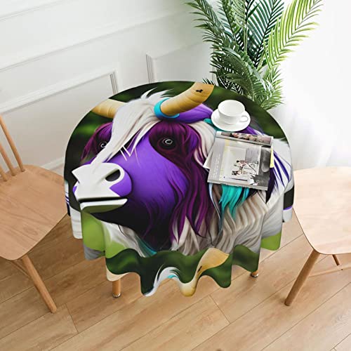 DQXYCTXC Bunte Kuhkopf-Tischdecke, 152,4 cm, wasserdicht und öldicht, leicht zu reinigen, geeignet für Restaurants und Familientreffen. DQXYCTXC Bunte Kuhkopf-Tischdecke, 152,4 cm, wasserdicht und öldicht, leicht zu reinigen, geeignet für Restaurants und Familientreffen. von DQXYCTXC