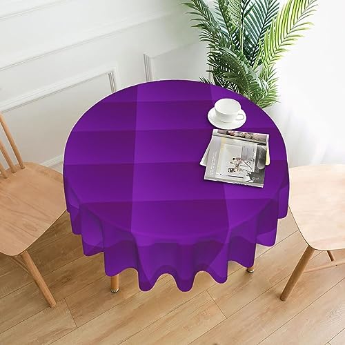 DQXYCTXC Einfarbige dunkelviolette Tischdecke, 152,4 cm, wasserdicht und öldicht, leicht zu reinigen, geeignet für Restaurants und Familientreffen. von DQXYCTXC