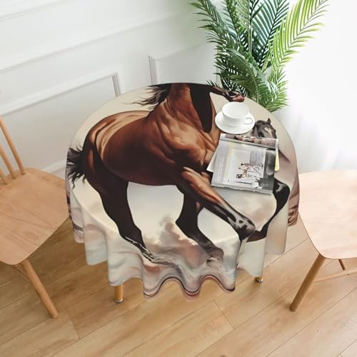 DQXYCTXC Prancing Brown Horse Tischdecke, 152,4 cm, wasserdicht und öldicht, leicht zu reinigen, geeignet für Restaurants und Familientreffen. DQXYCTXC Prancing Brown Horse Tischdecke, 152,4 cm, wasserdicht und öldicht, leicht zu reinigen, geeignet für Restaurants und Familientreffen. von DQXYCTXC