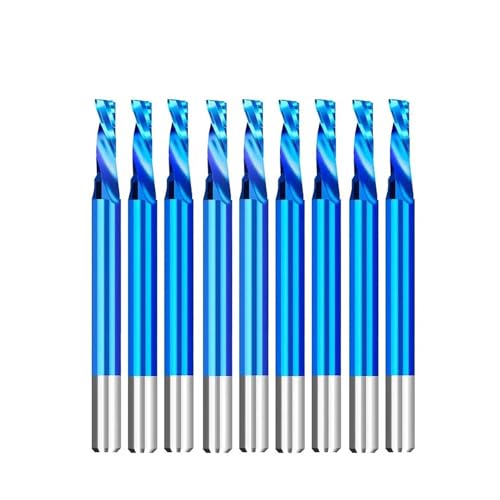 CNC-Schnitzung Router V-Bit, 3,175 mm Schaft Hartmetall CNC Router Bits Gravur Fräsen Set Mehrere Größen(10pcs 3.175x2x8mm) von DQZRTUECA