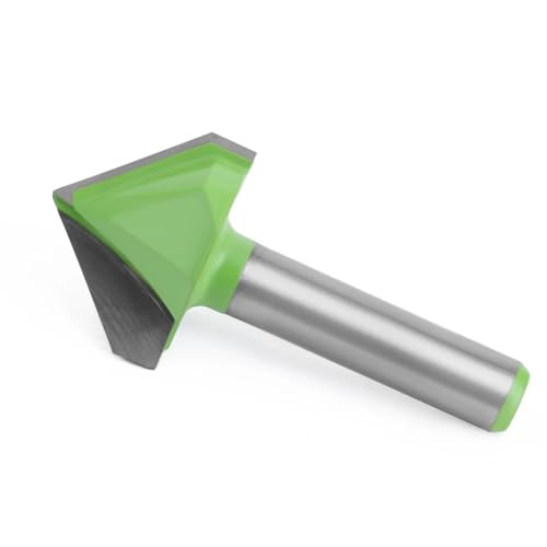 CNC-Schnitzung Router V-Bit, 90 Grad V-Typ Hartmetall-Stoßfräser-Bit for CNC-Fräser mit 8 mm Schaft, Größe 6,35–25,4 mm(8x19.05) von DQZRTUECA