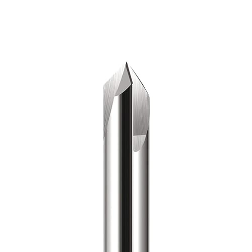 CNC-Schnitzung Router V-Bit, CNC-Hartmetall-Fasenfräser, 6 mm/8 mm Schaft, 60/90/120 Grad, 3 Schneiden, Hrc55/60/65, mehrfarbig(Hrc55 Uncoated-12x75,120 Degree) von DQZRTUECA