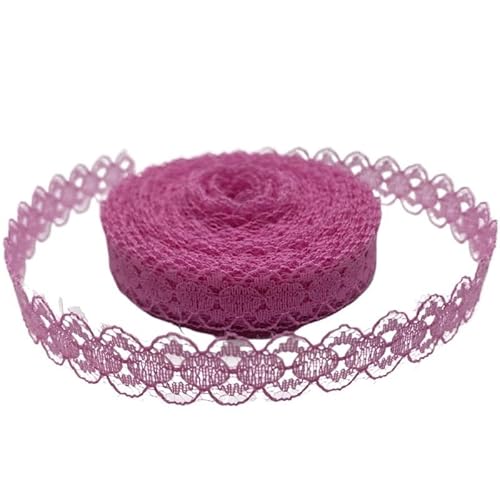 Crochet Cotton Lace Trimming, 15 mm besticktes Netz-Spitzenband, beidseitiger Besatz for Nähen von Rockzubehör, 9,1 m(14) von DQZRTUECA