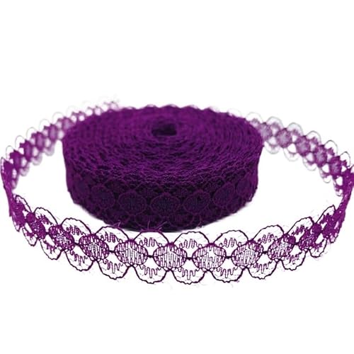 Crochet Cotton Lace Trimming, 15 mm besticktes Netz-Spitzenband, beidseitiger Besatz for Nähen von Rockzubehör, 9,1 m(21) von DQZRTUECA