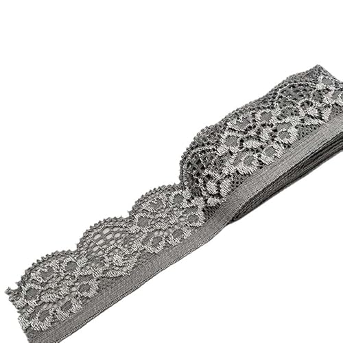 Crochet Cotton Lace Trimming, 2 Yard elastisches Spitzenband, 2,5 cm breit, mehrfarbig, for Heimwerkerarbeiten(2) von DQZRTUECA