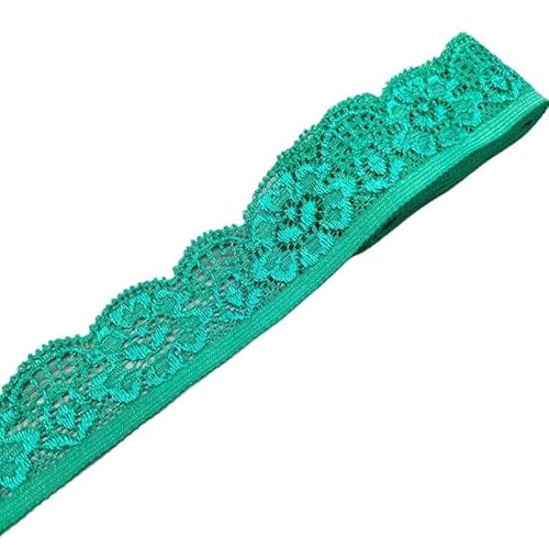 Crochet Cotton Lace Trimming, 2 Yard elastisches Spitzenband, 2,5 cm breit, mehrfarbig, for Heimwerkerarbeiten(33) von DQZRTUECA