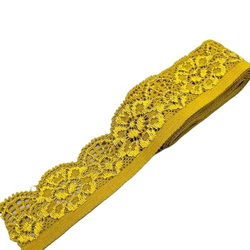 Crochet Cotton Lace Trimming, 2 Yard elastisches Spitzenband, 2,5 cm breit, mehrfarbig, for Heimwerkerarbeiten(39) von DQZRTUECA