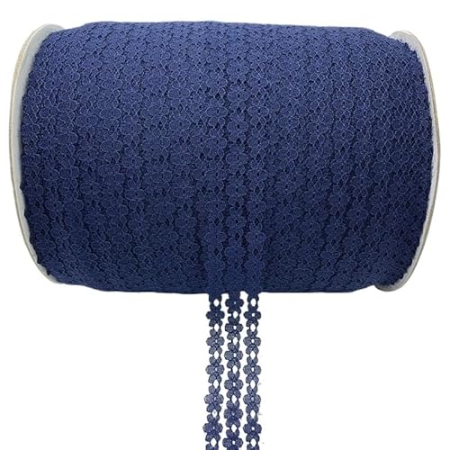 Crochet Cotton Lace Trimming, 25MM 5 Yards Besticktes Netz Spitzenband Mehrfarbig Nähen Handwerk Rock Zubehör(11) von DQZRTUECA
