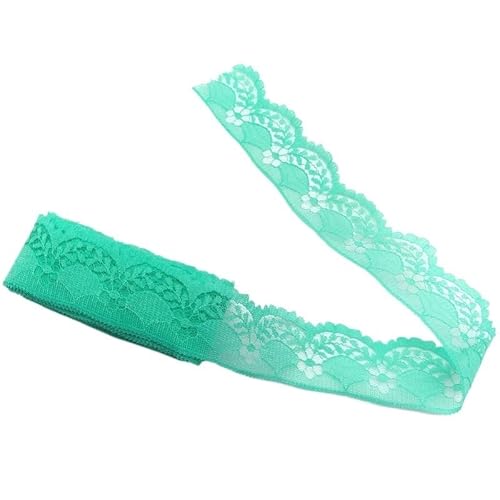 Crochet Cotton Lace Trimming, Spitzenband, 4 cm breit, mehrfarbig, 9,1 m(Green Lace) von DQZRTUECA